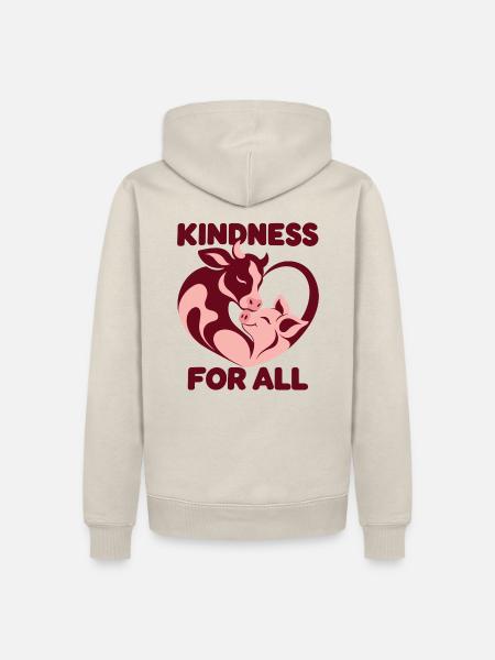 Kindness For All Animals - Männer Premium Bio Hoodie - Beige