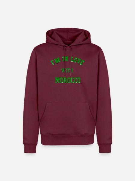 Ich liebe Marokko Marokko Frankreich - Männer Premium Bio Hoodie - Burgunderrot