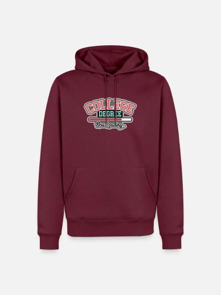 Universität Abschluss - Männer Premium Bio Hoodie - Burgunderrot