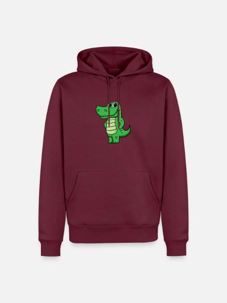 crocodile - Men’s Premium Organic Hoodie - burgundy