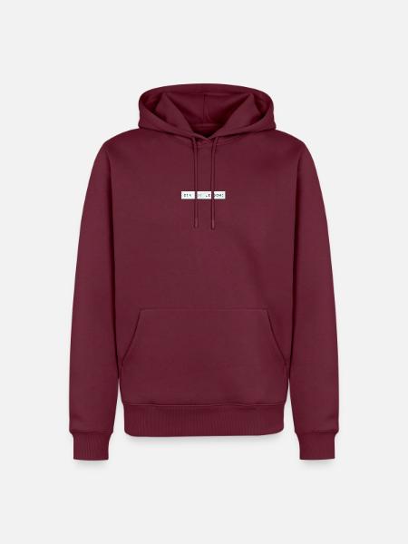 bin auf Lepschi - Männer Premium Bio Hoodie - Burgunderrot