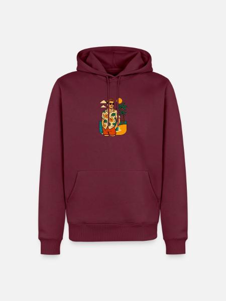 BeachBoy - Männer Premium Bio Hoodie - Burgunderrot