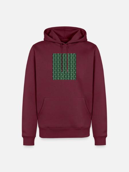 Bambus Gesichtsmaske - Männer Premium Bio Hoodie - Burgunderrot