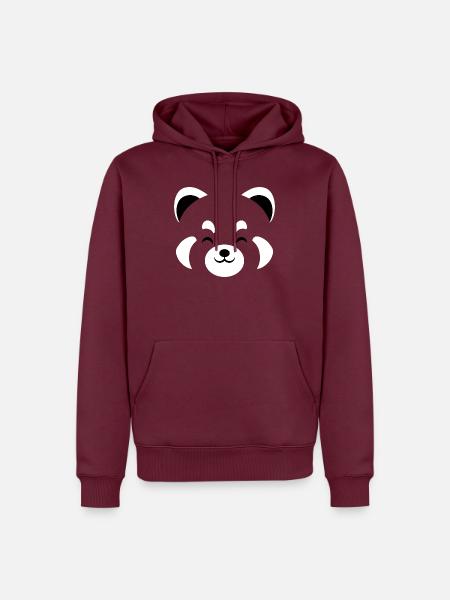 Roter Panda Kawaii - Männer Premium Bio Hoodie - Burgunderrot