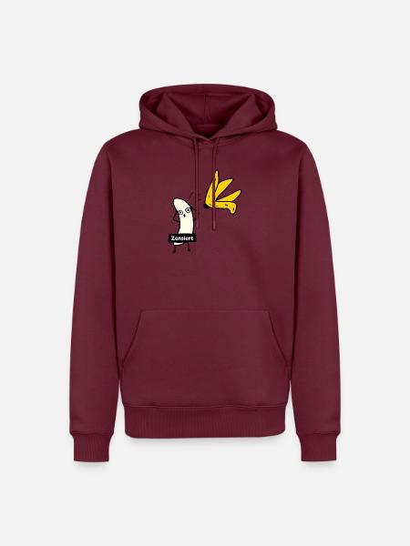 Banane zieht sich aus - Männer Premium Bio Hoodie - Burgunderrot
