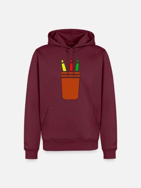 Stiftebecher - Männer Premium Bio Hoodie - Burgunderrot