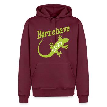 Dänischer Kindergarten 2027 - Männer Premium Bio Hoodie - Burgunderrot - Vorne - Nico (187cm)