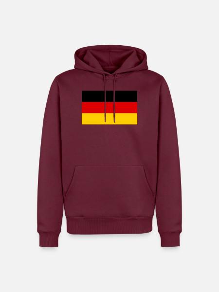Deutschland - Männer Premium Bio Hoodie - Burgunderrot