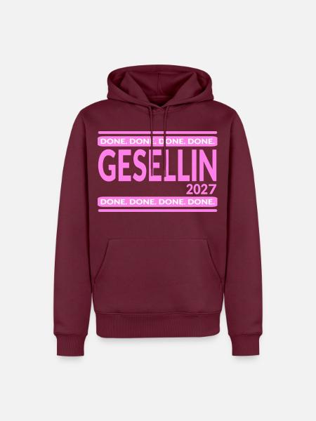 Gesellin 2027 - Männer Premium Bio Hoodie - Burgunderrot