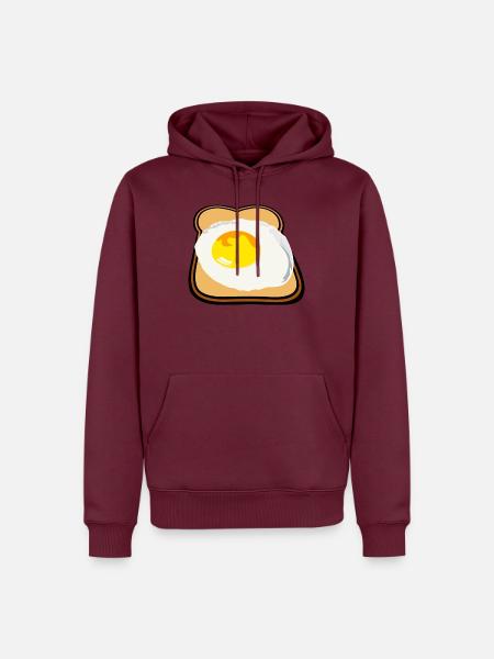Spiegelei Toast - Männer Premium Bio Hoodie - Burgunderrot