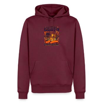 Las Vegas Desert Autumn Neon November - Männer Premium Bio Hoodie - Burgunderrot - Vorne - Nico (187cm)