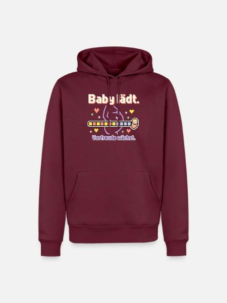 Baby Loading Schwangerschaft werdende Mama - Männer Premium Bio Hoodie - Burgunderrot