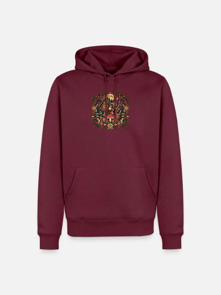 Weihnachts-Baba-Jaga-Slawische Hexen-Folklore - Männer Premium Bio Hoodie - Burgunderrot