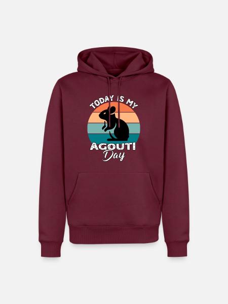 Aguti Agouti - Männer Premium Bio Hoodie - Burgunderrot