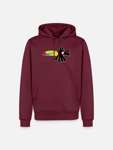 Schrulliger Kielschnabel-Tukan - Männer Premium Bio Hoodie - Burgunderrot
