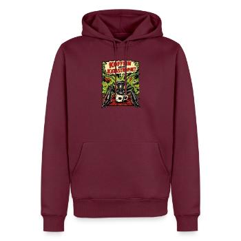 Koffein oder Katastrophe Horror-Ameise Retro Comic - Männer Premium Bio Hoodie - Burgunderrot - Vorne - Nico (187cm)