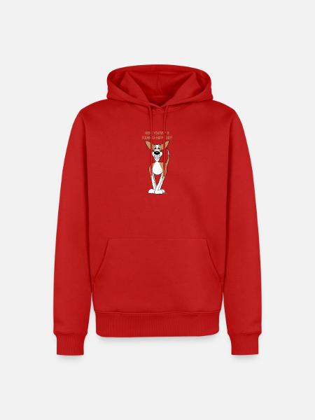 Podenco Smile - Männer Premium Bio Hoodie - Rot