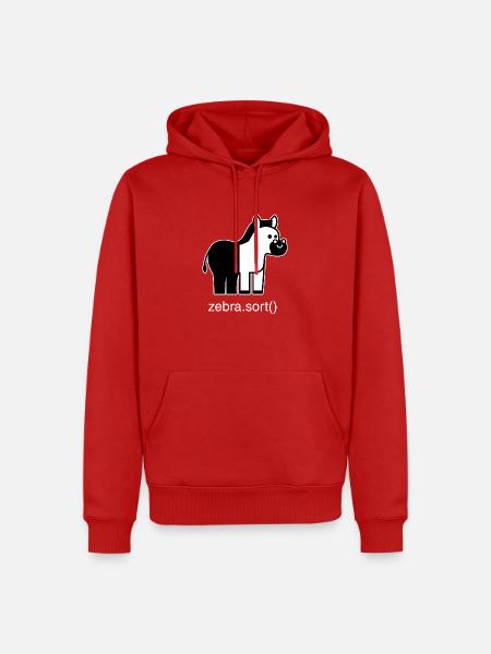 Zèbre assorti - Sweat à capuche Premium bio Homme - rouge