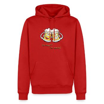 Bierkrüge - Männer Premium Bio Hoodie - Rot - Vorne - Nico (187cm)