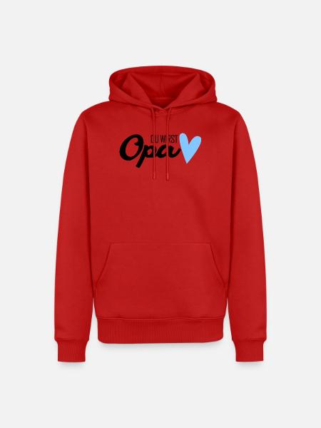 Opa - Opa werden - Bald Opa - Männer Premium Bio Hoodie - Rot