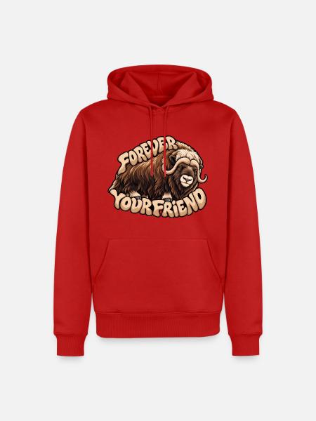 Moschusochse - Männer Premium Bio Hoodie - Rot