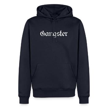 Streetwear - Männer Premium Bio Hoodie - Navy - Vorne - Nico (187cm)