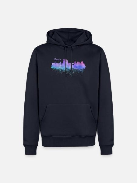 Russland - Männer Premium Bio Hoodie - Navy