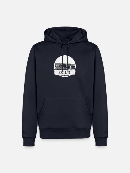 Oslo City - Männer Premium Bio Hoodie - Navy