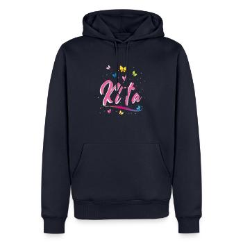 Kindergarten, Kita, Schmetterlinge - Männer Premium Bio Hoodie - Navy - Vorne - Nico (187cm)