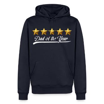 Vater des Jahres Sternen-Glanz - Männer Premium Bio Hoodie - Navy - Vorne - Nico (187cm)