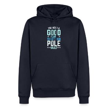 Du brauchst eine gute Anlage um hoch zu kommen Sta - Männer Premium Bio Hoodie - Navy - Vorne - Nico (187cm)