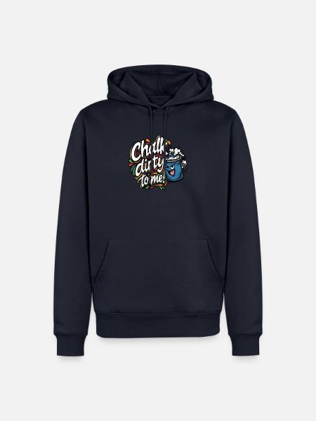 Chalk_Dirty_Too - Männer Premium Bio Hoodie - Navy
