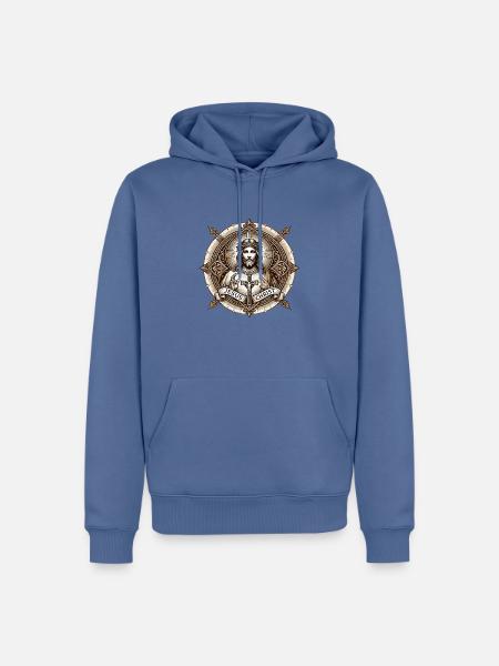 Jesus Christ Antiq Logo - Men’s Premium Organic Hoodie - stone blue