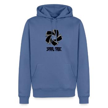 Spiral Tribe - Männer Premium Bio Hoodie - Taubenblau - Vorne - Nico (187cm)