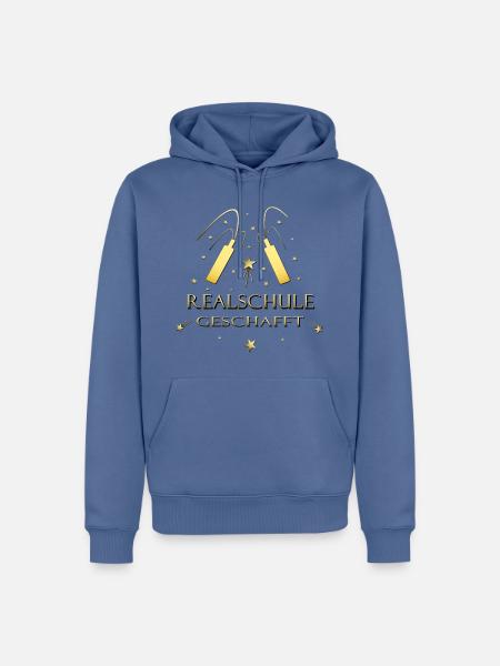 Realschule geschafft Realschulabschluss - Männer Premium Bio Hoodie - Taubenblau