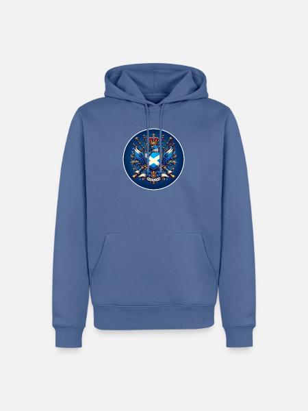 Scotland Logo - Männer Premium Bio Hoodie - Taubenblau