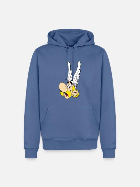 Asterix & Obelix Portrait Astérix  - Sweat à capuche Premium bio Homme - bleu pigeon