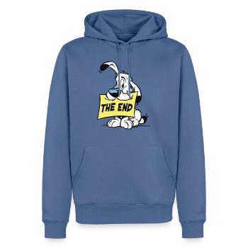 Asterix & Obelix - Idefix 'The End' - Männer Premium Bio Hoodie - Taubenblau - Vorne - Nico (187cm)