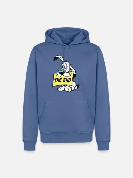 Asterix & Obelix - Idefix 'The End' - Männer Premium Bio Hoodie - Taubenblau