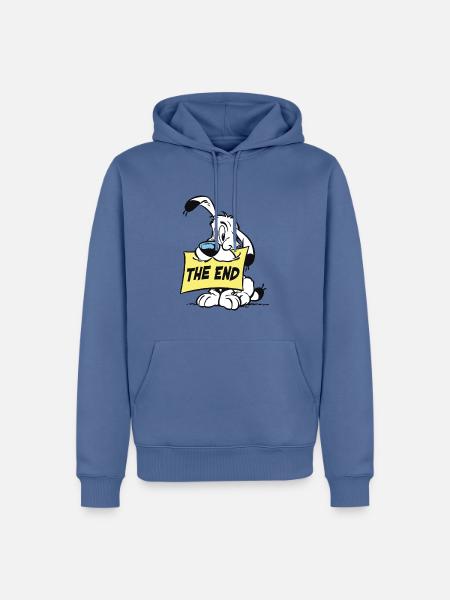 Asterix & Obelix - Idefix 'The End' - Sweat à capuche Premium bio Homme - bleu pigeon
