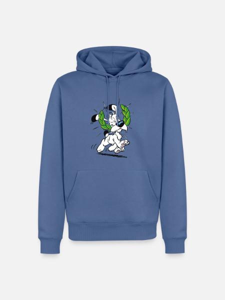 Astérix & Obélix Idéfix Avec Laurier - Sweat à capuche Premium bio Homme - bleu pigeon
