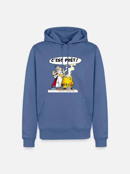 Asterix & Obelix - Miraculix Potion Magique Potion - Sweat à capuche Premium bio Homme - bleu pigeon