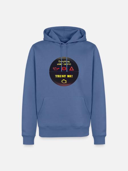Under Control Trust Me - Männer Premium Bio Hoodie - Taubenblau