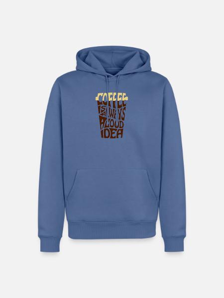 Kaffee Coffee - Männer Premium Bio Hoodie - Taubenblau