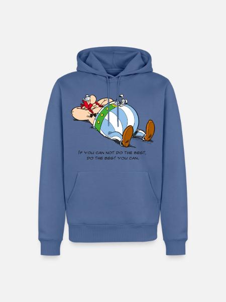 Asterix If You Can Not Do Best - Männer Premium Bio Hoodie - Taubenblau