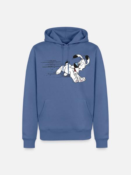 Asterix - Idefix hat es eilig - Männer Premium Bio Hoodie - Taubenblau