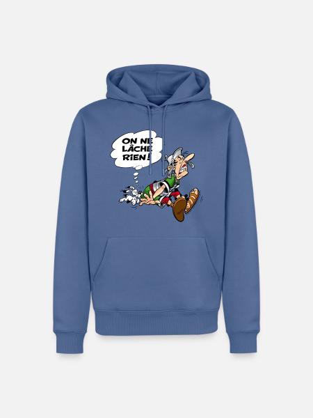 Asterix & Obelix Wir lassen nicht locker! - Männer Premium Bio Hoodie - Taubenblau