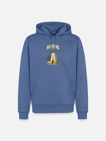 Augsburg Vogeltor - Männer Premium Bio Hoodie - Taubenblau
