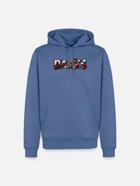 Darts Metallkunst Bullseye - Männer Premium Bio Hoodie - Taubenblau