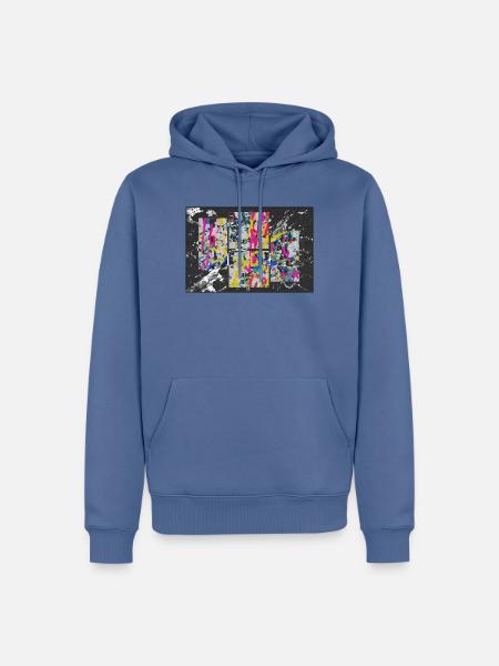 ungeordnetes_wirres - Männer Premium Bio Hoodie - Taubenblau
